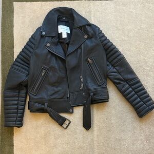 The Arrivals 100% New Zealand lamb leather / Black Leather Jacket